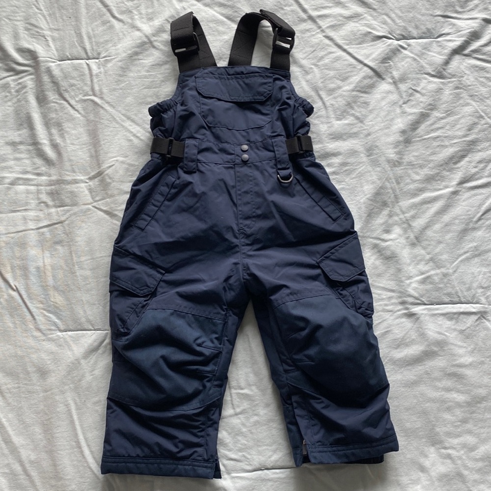 Toddler Navy Blue Snow Overall Pantsuit